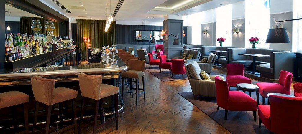 The spacious Quarter Bar and Lounge