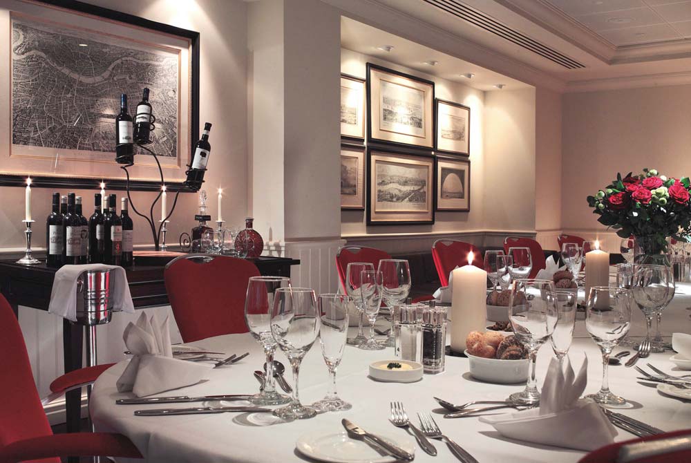 Private dining in the Bridge Suite