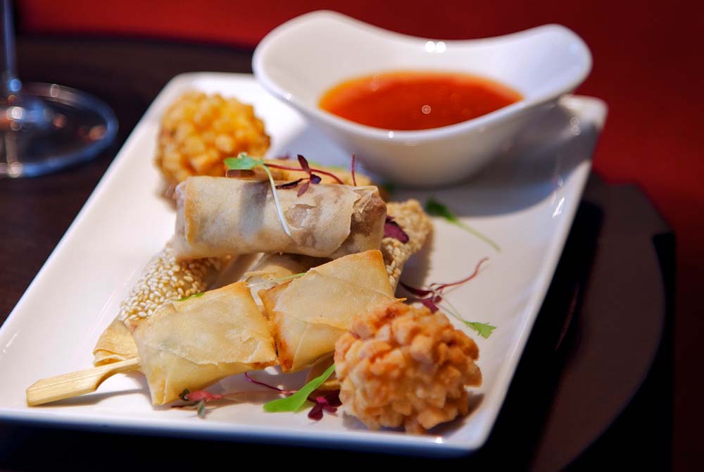 A delicious selection of Asian food